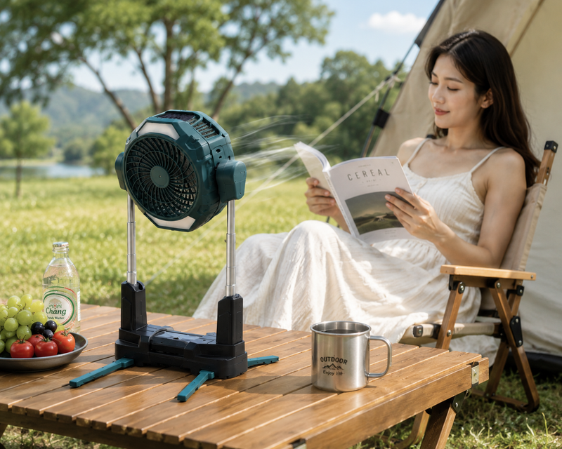 Portable solar fan