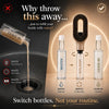 Anti static spray comb with rounded tip bristles