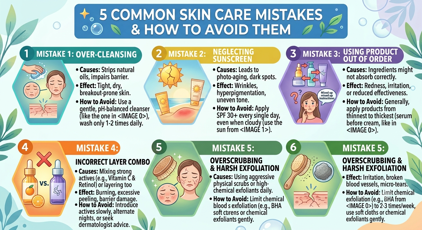 5 Common Skincare Mistakes and How to Avoid Them