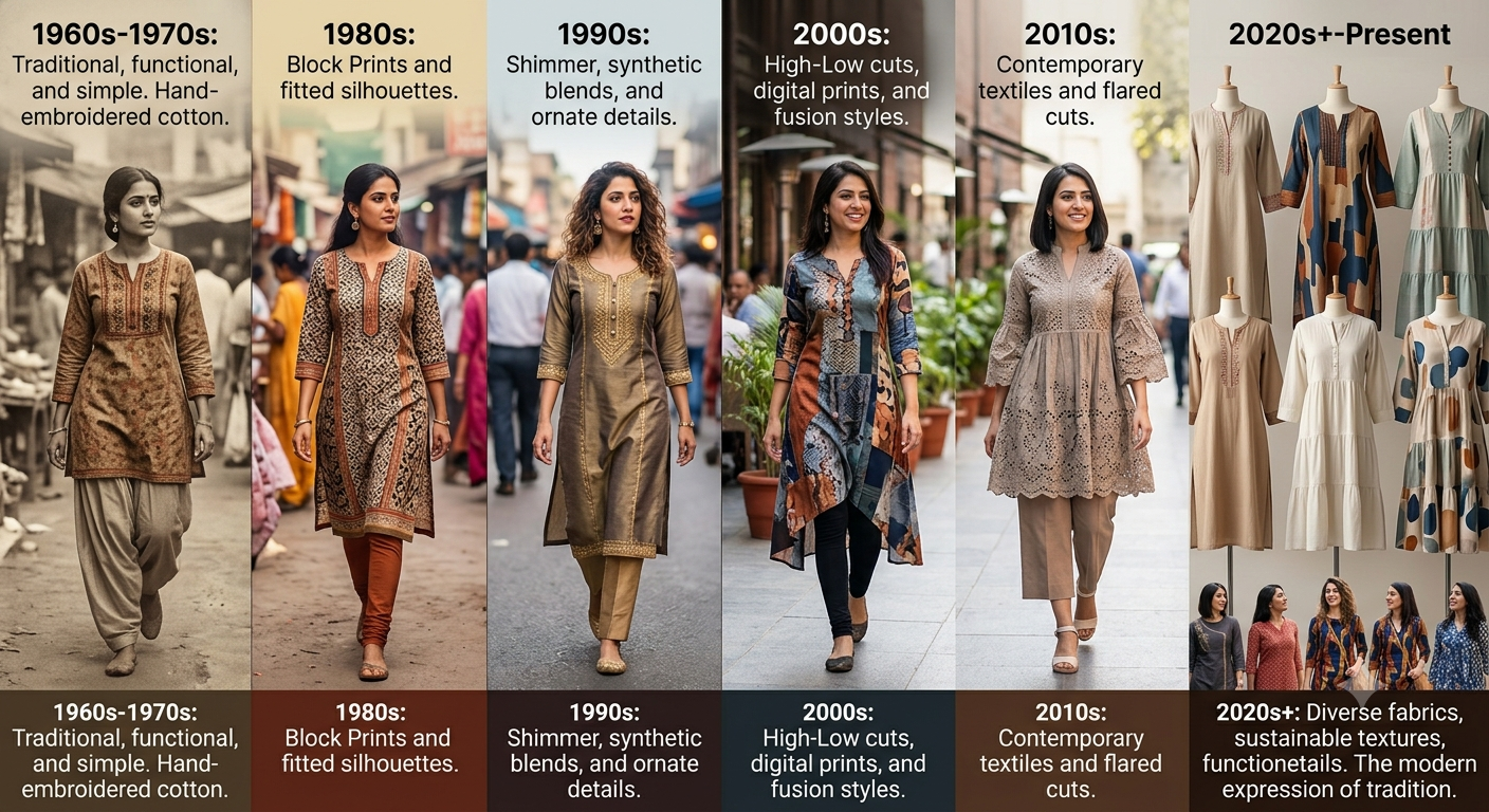 The Evolution of Kurti Designs Over the Years