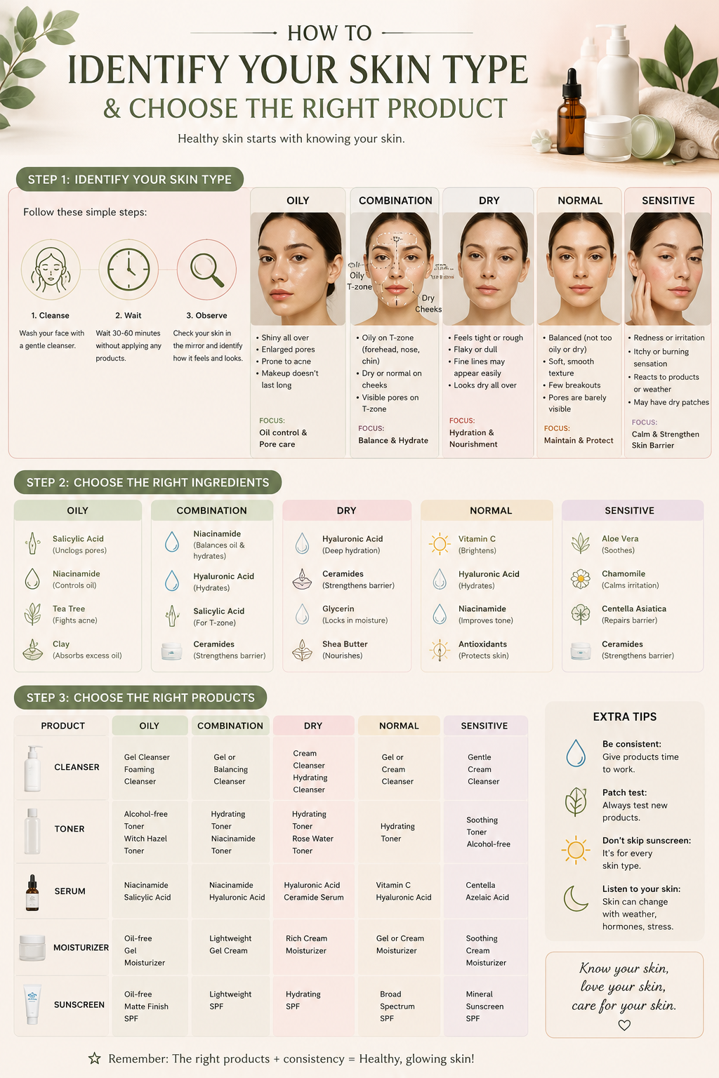 How to Identify Your Skin Type and Choose the Right Products