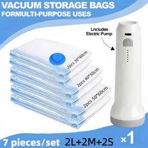 7 piece vacuum storage bag set small medium large